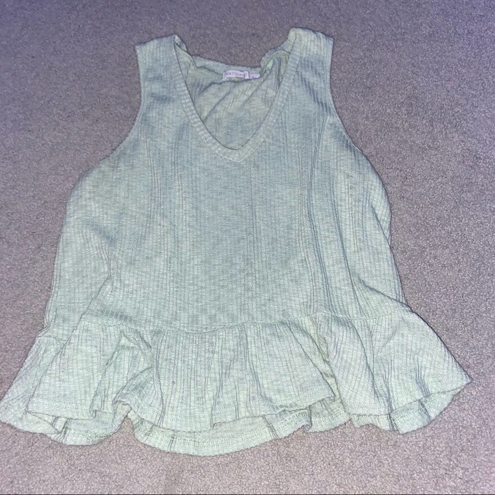 Light Green Flowy Tank Top